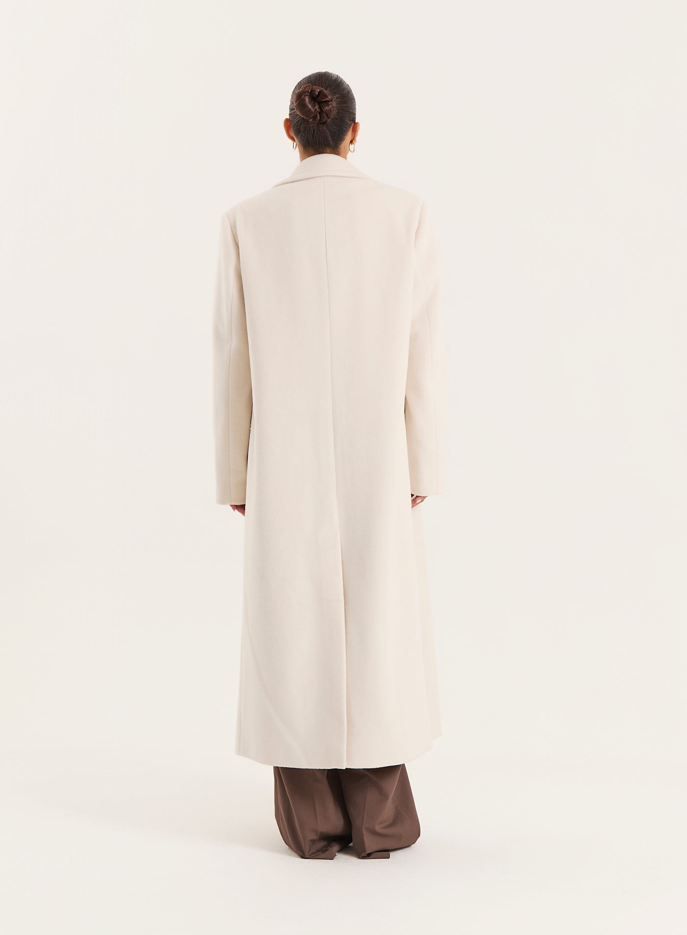 Cream Double-Breasted Coat